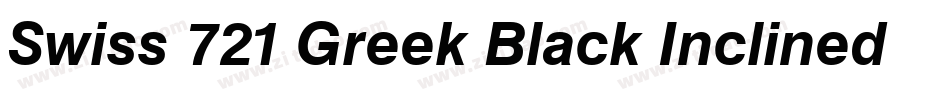 Swiss 721 Greek Black Inclined BT字体转换